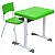 Conjunto Escolar Individual Retangular Plástico Verde Limão – INFANTIL (03 a 06 anos) – 77226 - Casa das Cadeiras Goiânia - Imagem 1