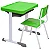 Conjunto Escolar Individual Retangular Plástico Verde Limão – INFANTIL (03 a 06 anos) – 77226 - Casa das Cadeiras Goiânia - Imagem 2