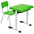 Conjunto Escolar Individual Retangular Plástico Verde Limão– JUVENIL (06 a 10 anos) – 77127 - Casa das Cadeiras Goiânia - Imagem 1