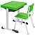 Conjunto Escolar Individual Retangular Plástico Verde Limão– JUVENIL (06 a 10 anos) – 77127 - Casa das Cadeiras Goiânia - Imagem 2