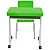 Conjunto Escolar Individual Retangular Plástico Verde Limão– JUVENIL (06 a 10 anos) – 77127 - Casa das Cadeiras Goiânia - Imagem 3