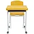 Conjunto Escolar Individual Retangular Plástico Amarelo – ADULTO – 77717 - Casa das Cadeiras Goiânia - Imagem 3