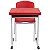Conjunto Escolar Individual Retangular Plástico Vermelho – ADULTO – 77737 - Casa das Cadeiras Goiânia - Imagem 3