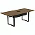 Mesa de Reunião Retangular 2,00x0,90 com Pés de Ferro e Tampo 40mm Amadeirado/Preto - 74234 - Casa das Cadeiras Goiânia - Imagem 1