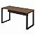 Mesa de Escritório INDUSTRIAL Sem Gavetas (1,20x0,60) Nogal/Preto - 21477 - Casa das Cadeiras Goiânia - Imagem 1
