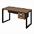 Mesa de Escritório INDUSTRIAL Com Gavetas (1,50x0,60) Nogal/Preto - 21482 - Casa das Cadeiras Goiânia - Imagem 1