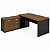 Mesa DIRETOR Com Armário Lateral em L (1,95x1,60) Nogal/Preto - 98534 - Casa das Cadeiras Goiânia - Imagem 1