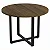 Mesa de Reunião Redonda PÉS INDUSTRIAL (1,20cm) Nogal/Preto - 22307 - Casa das Cadeiras Goiânia - Imagem 1