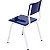Conjunto Coletivo Escolar Quadrado Azul com Mesa Quadrada + 4 Cadeiras – JUVENIL (06 a 09 anos) – 76602 - Casa das Cadeiras Goiânia - Imagem 3