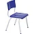 Conjunto Coletivo Escolar Quadrado Azul com Mesa Quadrada + 4 Cadeiras – JUVENIL (06 a 09 anos) – 76602 - Casa das Cadeiras Goiânia - Imagem 2