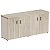 Armário Baixo Para Escritório Credence Duplo Fundo 3mm 159X46 Linha Prima 40 – Fresno/Branco - 11820 - Casa das Cadeiras Goiânia - Imagem 1