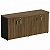 Armário Baixo Para Escritório Credence Duplo Fundo 3mm 159X46 Linha Prima 40 – Nogal/Preto - 32528 - Casa das Cadeiras Goiânia - Imagem 1