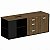 Armário Diretivo Para Escritório Direito Com Caixa De Tomada 160X50 Linha Prima 40 – Nogal/Preto - 91873 - Casa das Cadeiras Goiânia - Imagem 1