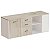 Armário Diretivo Para Escritório Esquerdo Com Caixa De Tomada 160X50 Linha Prima 40 – Fresno/Branco - 27736 - Casa das Cadeiras Goiânia - Imagem 1