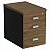 Gaveteiro Diretivo Para Escritório Desmontado 2 Gavetas + Pasta Suspensa 46 cm De Largura Linha Prima 40 – Nogal/Preto - 98454 - Casa das Cadeiras Goiânia - Imagem 1
