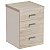 Gaveteiro Pedestal Para Escritório Desmontado 2 Gavetas + Pasta Suspensa 46 cm De Largura Linha Prima 40 – Fresno/Branco - 48089 - Casa das Cadeiras Goiânia - Imagem 1