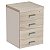 Gaveteiro Pedestal Para Escritório Desmontado 4 Gavetas 46 cm De Largura Linha Prima 40 – Fresno/Branco - 51181 - Casa das Cadeiras Goiânia - Imagem 1