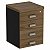 Gaveteiro Pedestal Para Escritório Desmontado 4 Gavetas 46 cm De Largura Linha Prima 40 – Nogal/Preto - 88201 - Casa das Cadeiras Goiânia - Imagem 1