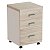 Gaveteiro Volante Para Escritório Desmontado 2 Gavetas + Pasta Suspensa 46 cm De Largura Linha Prima 40 – Fresno/Branco - 36033 - Casa das Cadeiras Goiânia - Imagem 1