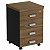 Gaveteiro Volante Para Escritório Desmontado 4 Gavetas 46 cm De Largura Linha Prima 40 – Nogal/Preto - 82066 - Casa das Cadeiras Goiânia - Imagem 1