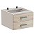 Gaveteiro Fixo Para Escritório 2 Gavetas De Madeira 36X38 Linha Prima 40 – Fresno/Branco - 85632 - Casa das Cadeiras Goiânia - Imagem 1