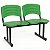 Longarina Para Recepção Ergoplast – 02 Lugares – Verde - 67869 - Casa das Cadeiras Goiânia - Imagem 1