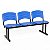 Longarina Para Recepção Ergoplast – 03 Lugares – Azul - 62210 - Casa das Cadeiras Goiânia - Imagem 1