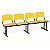 Longarina Para Recepção Ergoplast – 04 Lugares – Amarelo - 79354 - Casa das Cadeiras Goiânia - Imagem 1