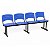 Longarina Para Recepção Ergoplast – 04 Lugares – Azul - 13397 - Casa das Cadeiras Goiânia - Imagem 1