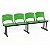 Longarina Para Recepção Ergoplast – 04 Lugares – Verde - 53644 - Casa das Cadeiras Goiânia - Imagem 1