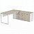 Mesa Diretiva Para Escritório Pé Quadro Com Armário Diretivo Porta Bp Direito – Fresno/Branco - 88458 - Casa das Cadeiras Goiânia - Imagem 1