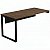 Mesa Diretiva Para Escritório Pé Quadro 170X70 Para Armário Direito Linha Prima 40 – Nogal/Preto - 45763 - Casa das Cadeiras Goiânia - Imagem 1