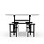 Mesa Refeitório Com Assento Escamoteável – Tampo MDF – 04 Lugares Com Assentos Em PP - 36108 - Casa das Cadeiras Goiânia - Imagem 2