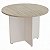 Mesa De Reunião Para Escritório Redonda Pé Painel Diâmetro 100 cm Linha Prima – Fresno/Branco - 81209 - Casa das Cadeiras Goiânia - Imagem 1