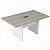 Mesa De Reunião Para Escritório Retangular Com 1 Caixa De Tomada Pé Painel 200X90 Linha Prima 40 – Fresno/Branco - 40031 - Casa das Cadeiras Goiânia - Imagem 1