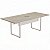 Mesa De Reunião Para Escritório Retangular Com 1 Caixa De Tomada Pé Quadro 250X100 Linha Prima 40 – Fresno/Branco - 13520 - Casa das Cadeiras Goiânia - Imagem 1