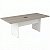 Mesa De Reunião Para Escritório Retangular Com 1 Caixa De Tomada Pé Painel 250X100 Linha Prima 40 – Fresno/Branco - 75449 - Casa das Cadeiras Goiânia - Imagem 1