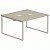 Plataforma Dupla Para Escritório Central Com Eletrificação E Pé Quadro 50X30H 120X120 Linha Prima – Fresno/Branco - 37869 - Casa das Cadeiras Goiânia - Imagem 1