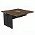 Plataforma Dupla Para Escritório Auxiliar 120X131.5 Linha Prima 40 – Nogal/Preto - 65505 - Casa das Cadeiras Goiânia - Imagem 1