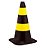 Cone De Sinalização 50cm Preto E Amarelo * 9734 - Imagem 2