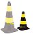 Cone De Sinalização 50cm Preto E Amarelo * 9734 - Imagem 1