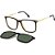 Óculos de Sol Carrera Clip On 357C EX4 5417 Marrom Masculino - Imagem 1