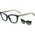 Óculos de Sol Love Moschino Clip On 071CS 1ED Verde Feminino - Imagem 1