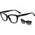 Óculos de Sol Love Moschino Clip On 071CS 807 Preto Feminino - Imagem 1