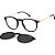 Óculos de Sol Clipon Carrera 393 C 807 4921 Preto Masculino - Imagem 1