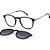 Óculos de Sol Clipon Carrera 393 C 9ZJ 4921 Preto Masculino - Imagem 1