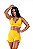 Shorts Empina Bumbum Texturizado Amarelo - Imagem 2