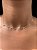 Choker de prata 3 corações maciços e 2 grandes vazados - Imagem 1