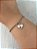 Pulseira de aço elo português com coração médio - Imagem 1