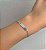 Pulseira de prata infantil placa e coração - Imagem 1